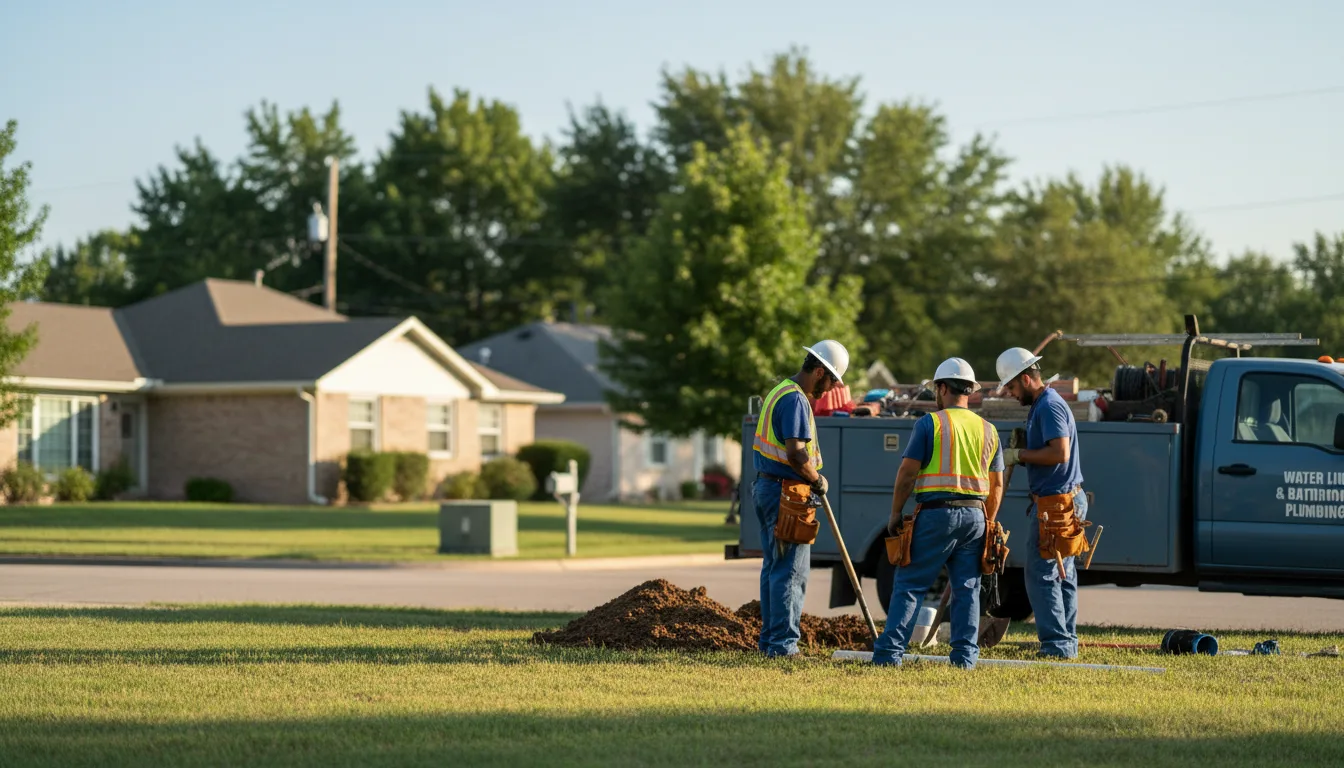 Residential water line and bathroom plumbing service in West Chester, OH